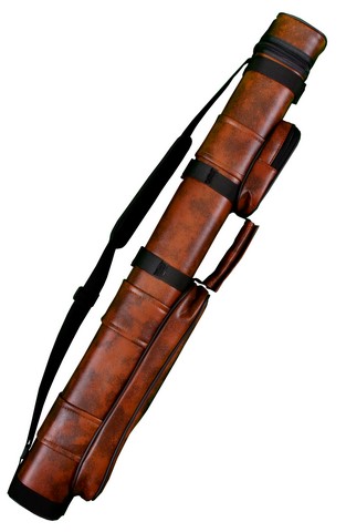 2X2 Hard Pool Cue - Billiard Stick Carrying Case Brown 